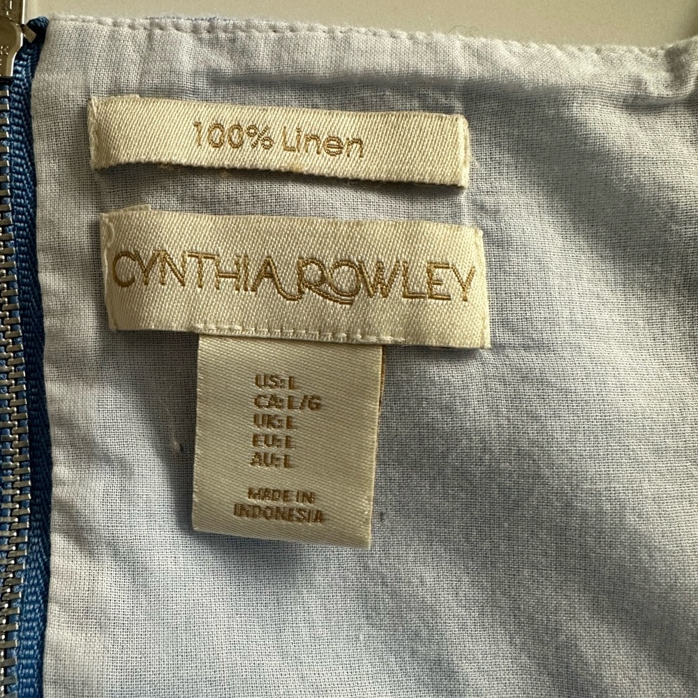 Cynthia Rowley color block linen mini dress - Picture 6 of 7